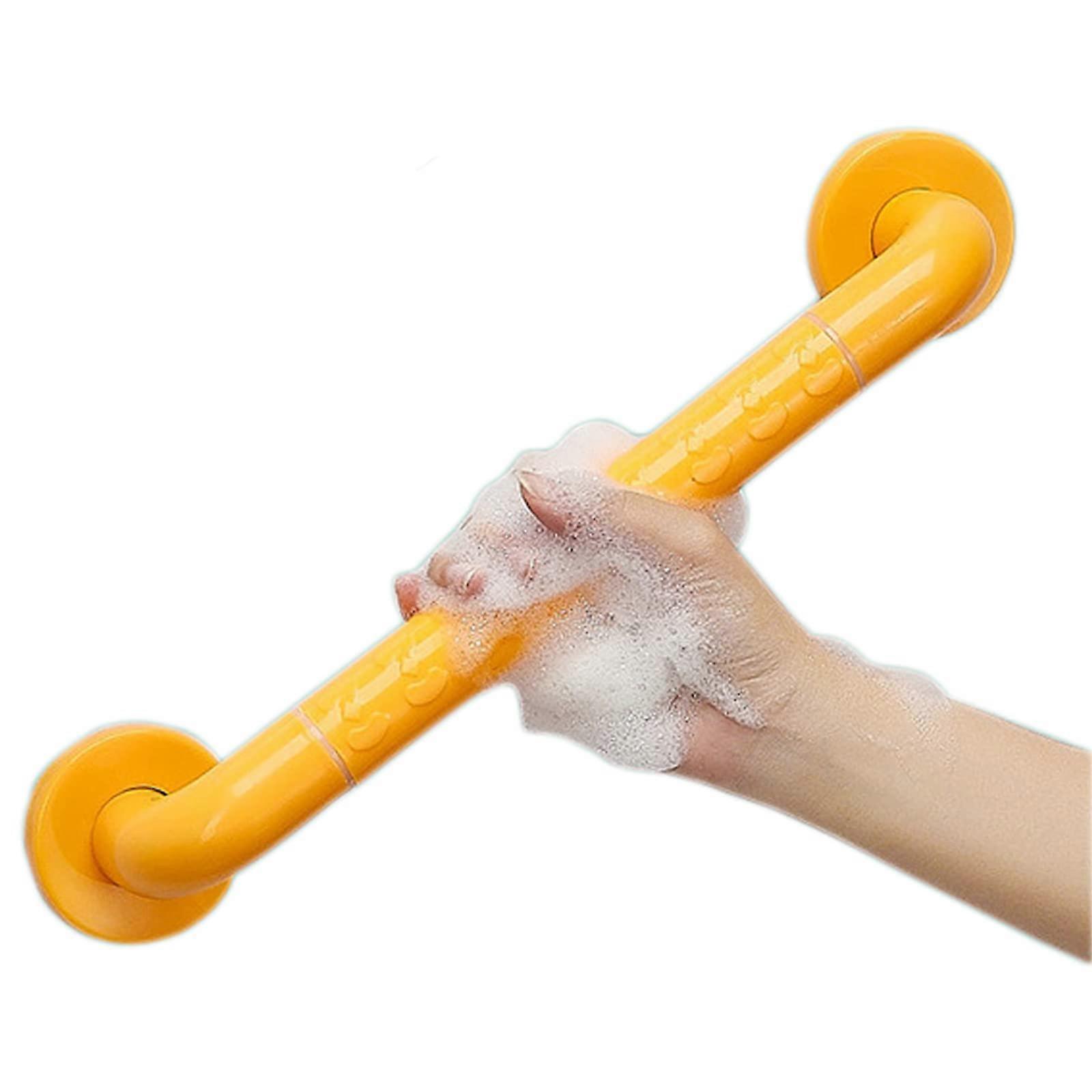 Grab Rails for Bathroom, Anti-Slip Shower Grab Bar for Elderly, Wall Mount Safety Handle, 70Cm Yellow Toilet Hand Rail