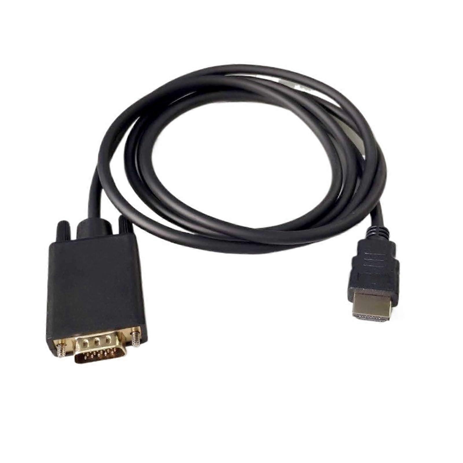 1.8m HDMI to VGA Adapter Cable 1080p with Chip, Computer Video Cable for HDMI Devices, 1.8m Length, High-Quality Converter