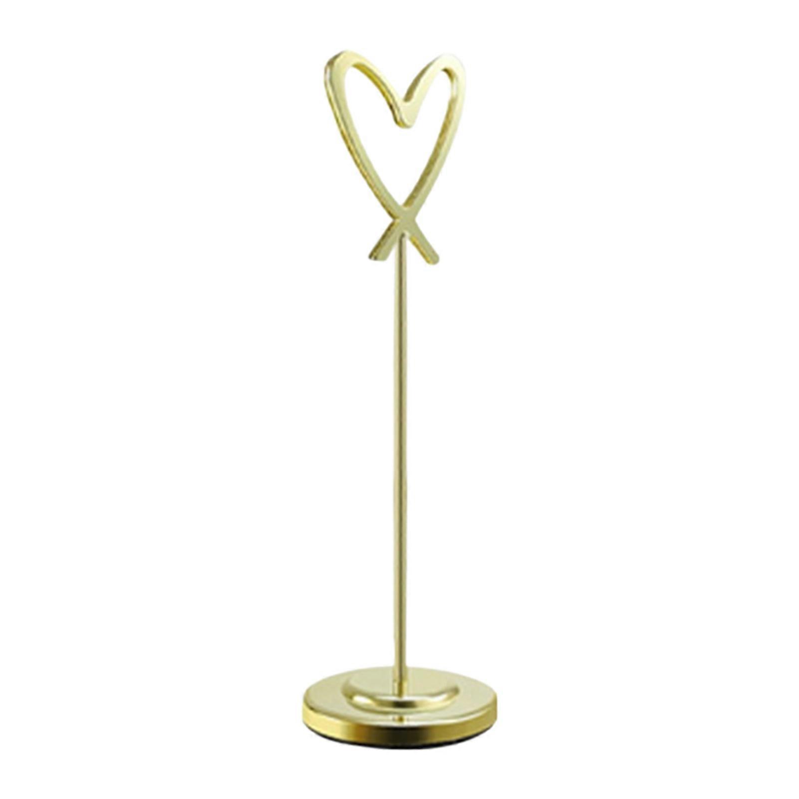 Table Metal Number Holders Heart Shape Design Metal Note Holder Clip Suitable for Display Board