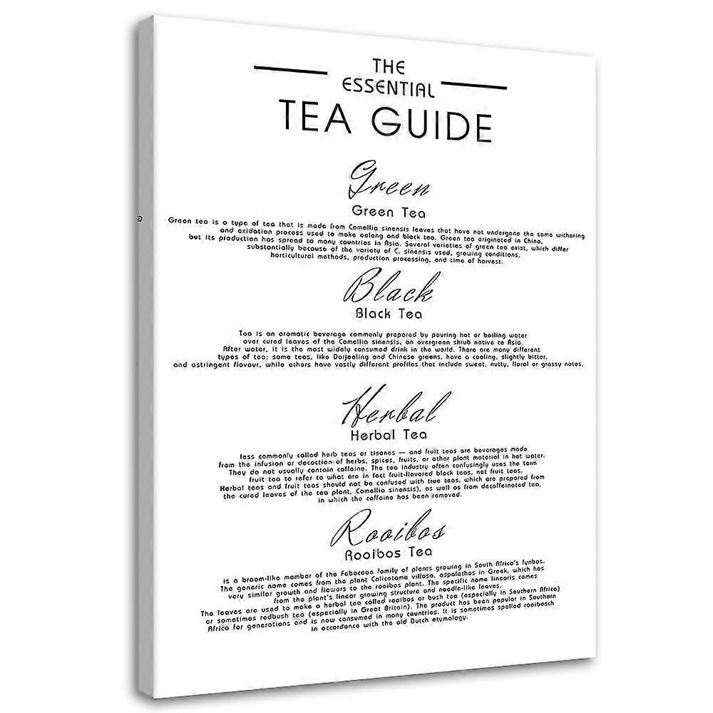 Impression sur toile, Guide du thé - 60x90