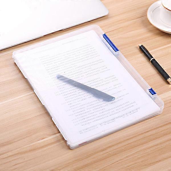 Clear Portable Project Case File Paper Storage Box Documents Magazines Paper Protector Office School Supply