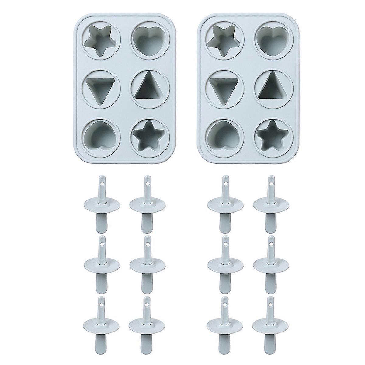 Simple handmade DIY6 even silicone ice cream popsicle ice cream mold ice box popsicle mold