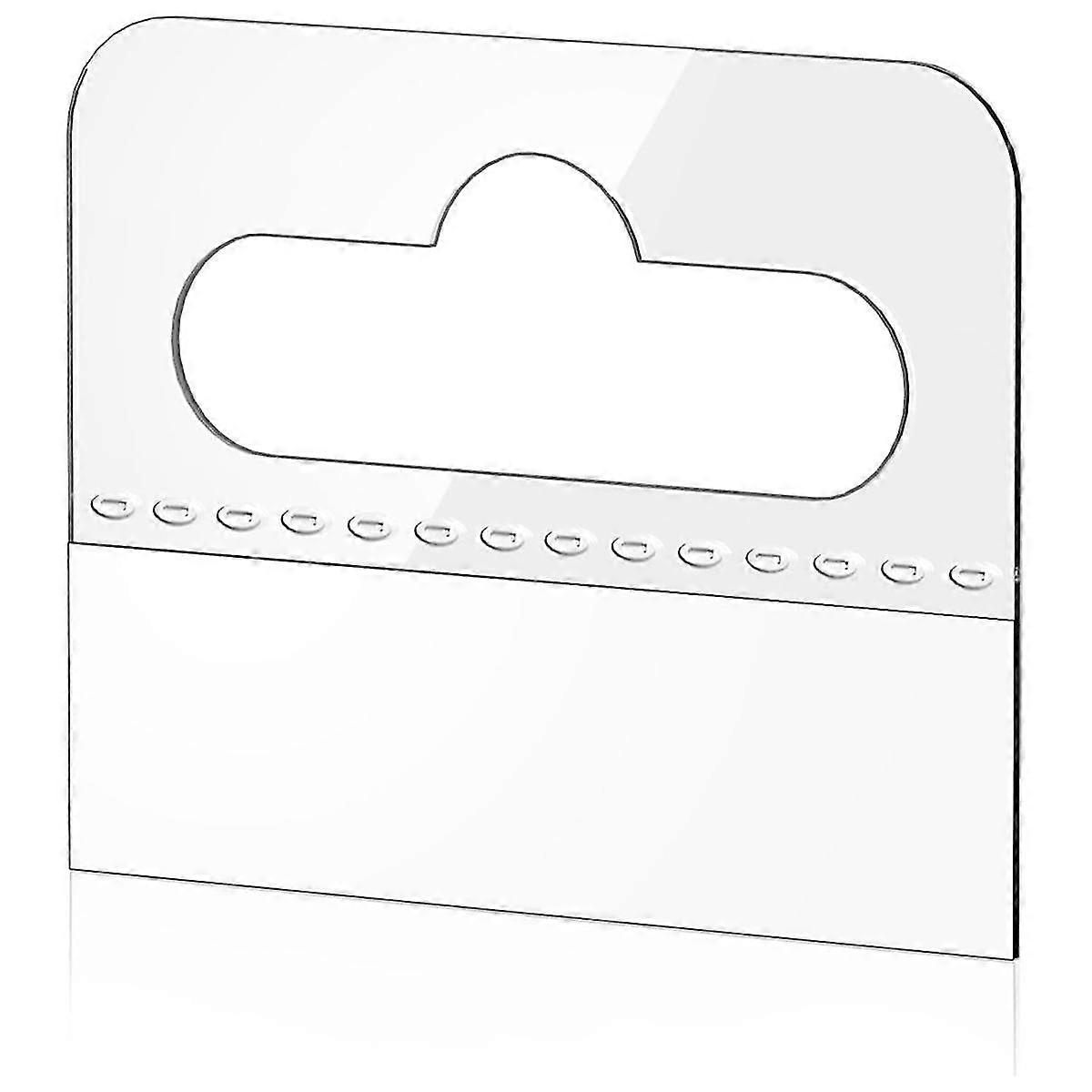 Hang Tabs, 200 Pcs Clear Sticky Hanging Tabs Slot Hole Self Adhesive Plastic Hang Tags, 4.5 X 3.5cm