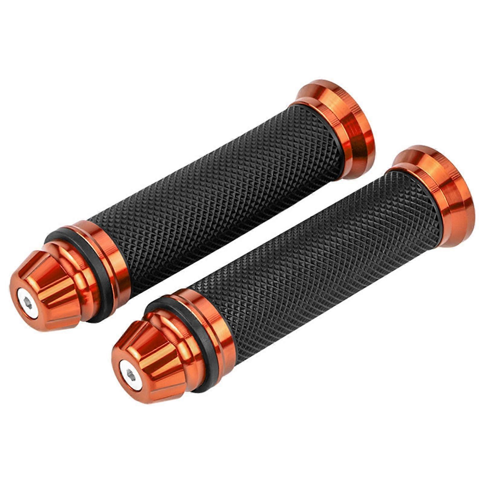 2PCSユニバーサルオートバイハンドグリップ7/8 '' 22mmアルミニウムとソフトラバーハンドルバーグリップバイク用滑り止めグリップ