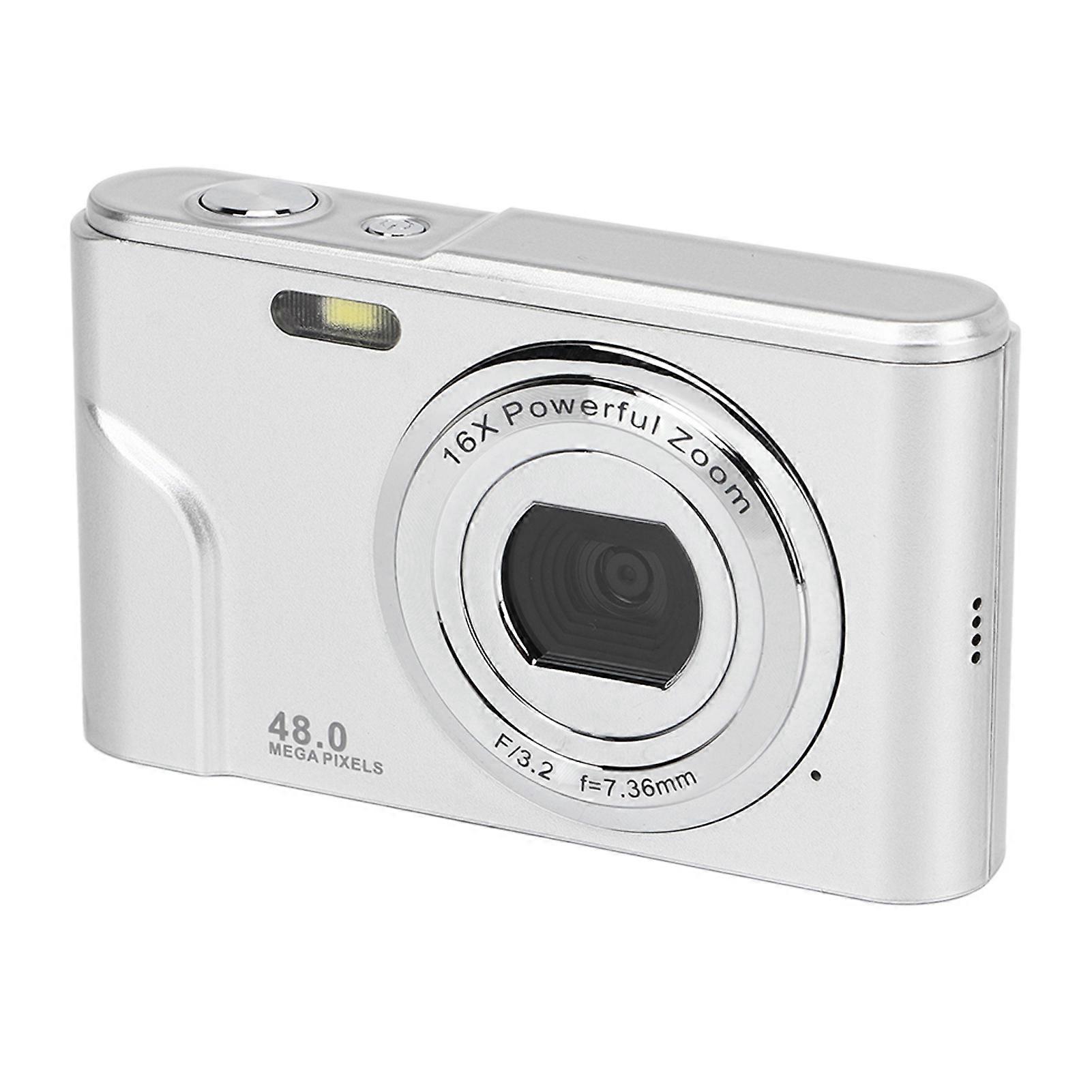 Câmera digital 48MP 16X Zoom 1080P HD 2,4 polegadas IPS Display Mini Câmera de bolso compacta