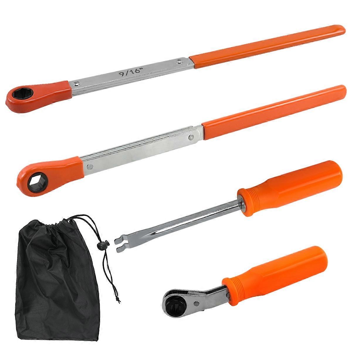 Automatic Slack Adjuster Tool and Wrench Fork End Release Tool and Double Square Ratcheting Wrench