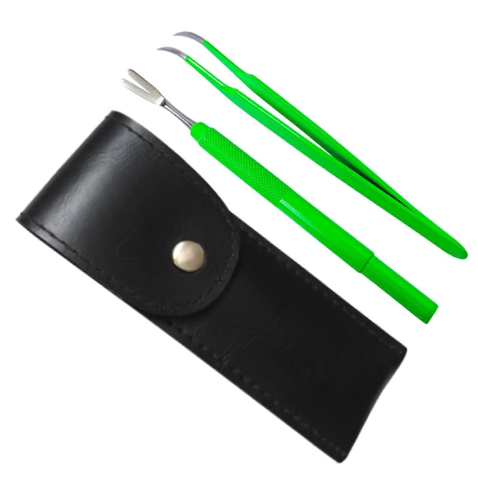 Pet Curved Fleas Extract Tool for Dog Cats Ticks Removal Tweezer Clip Set Metal Efficient Pet Grooming Tool