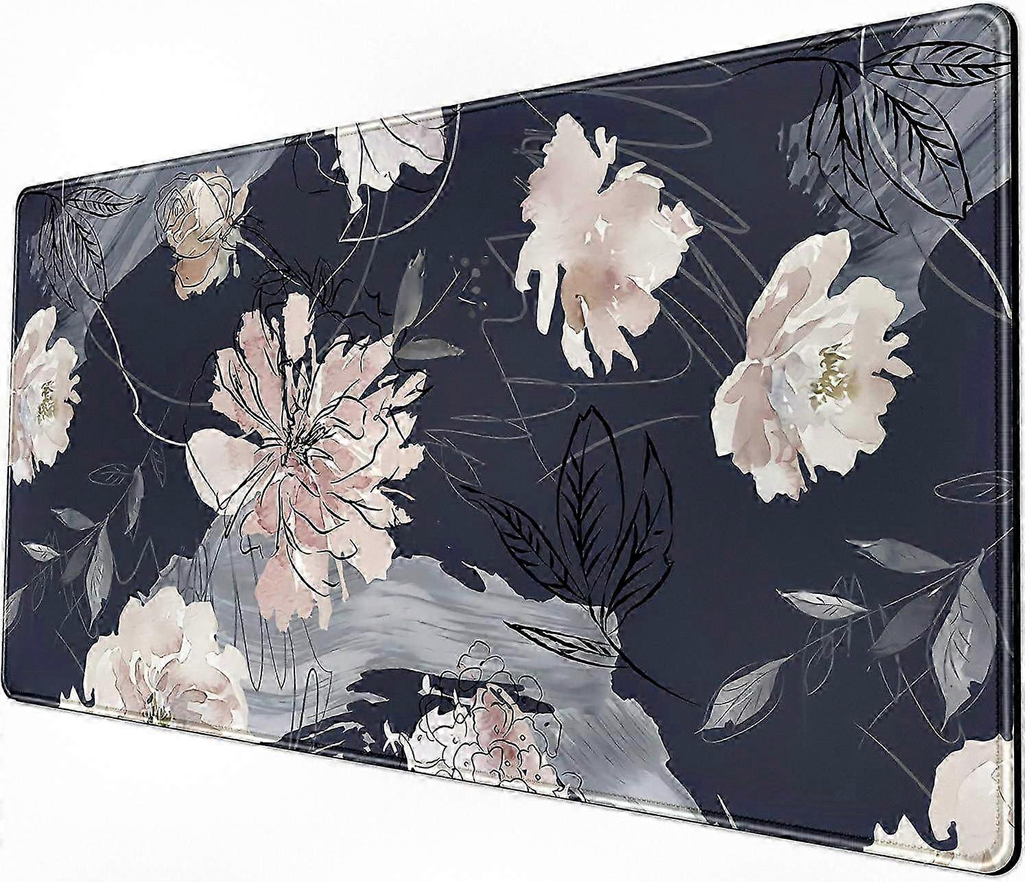 Large Gaming Mouse Pad Measuring 31.5x15.7 inches, Featuring Non-Slip Rubber Base, Stitched Edges, and Waterproof Surface Suitable for Keybo