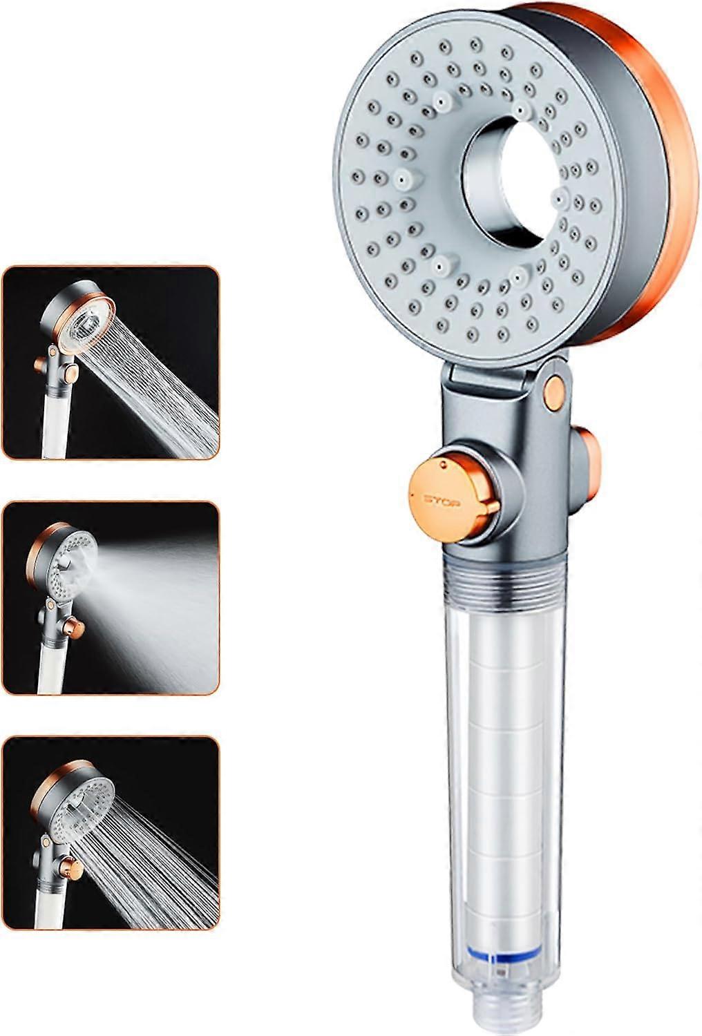 1 water-saving shower head, anti-limescale shower head