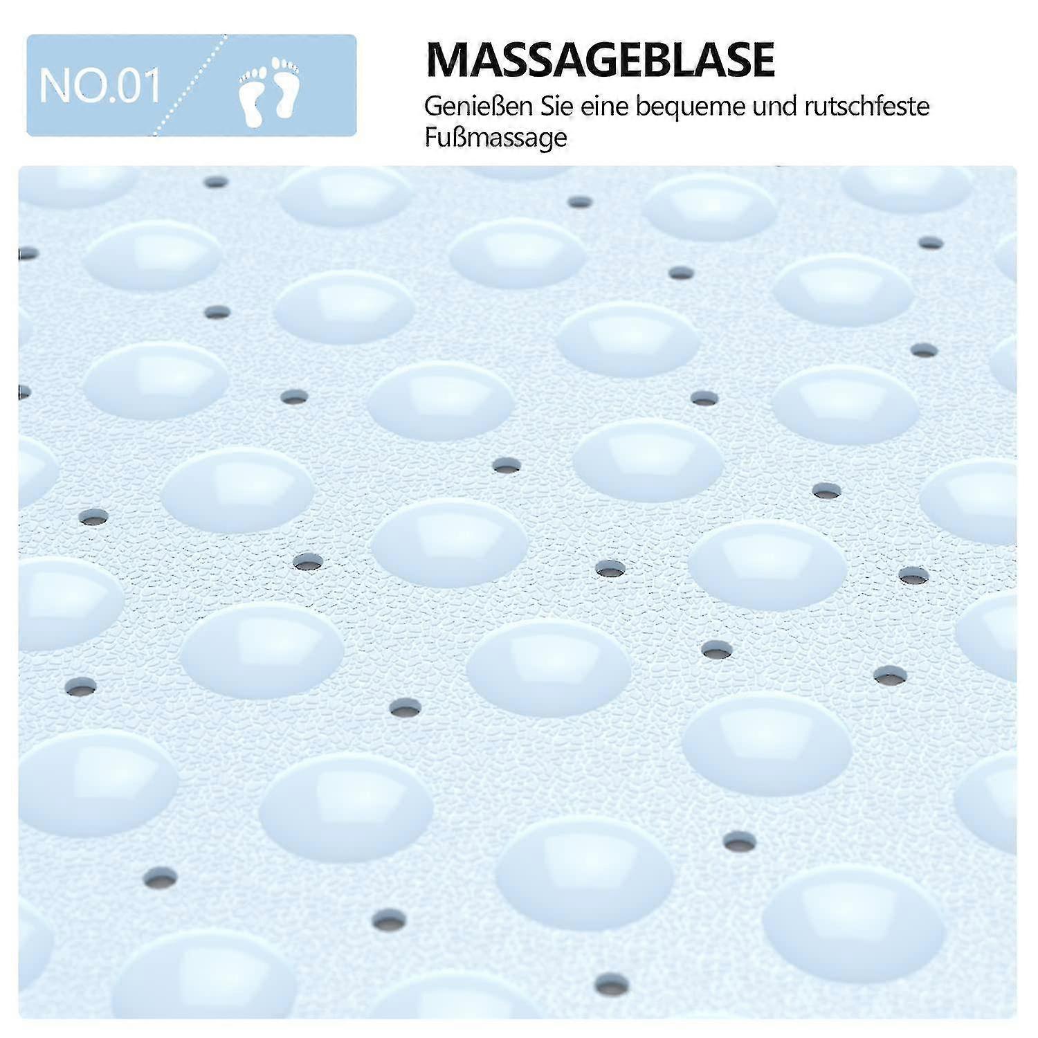 Halkfri triangulär duschmatta - 54x54cm gummibadmatta för säkerhet