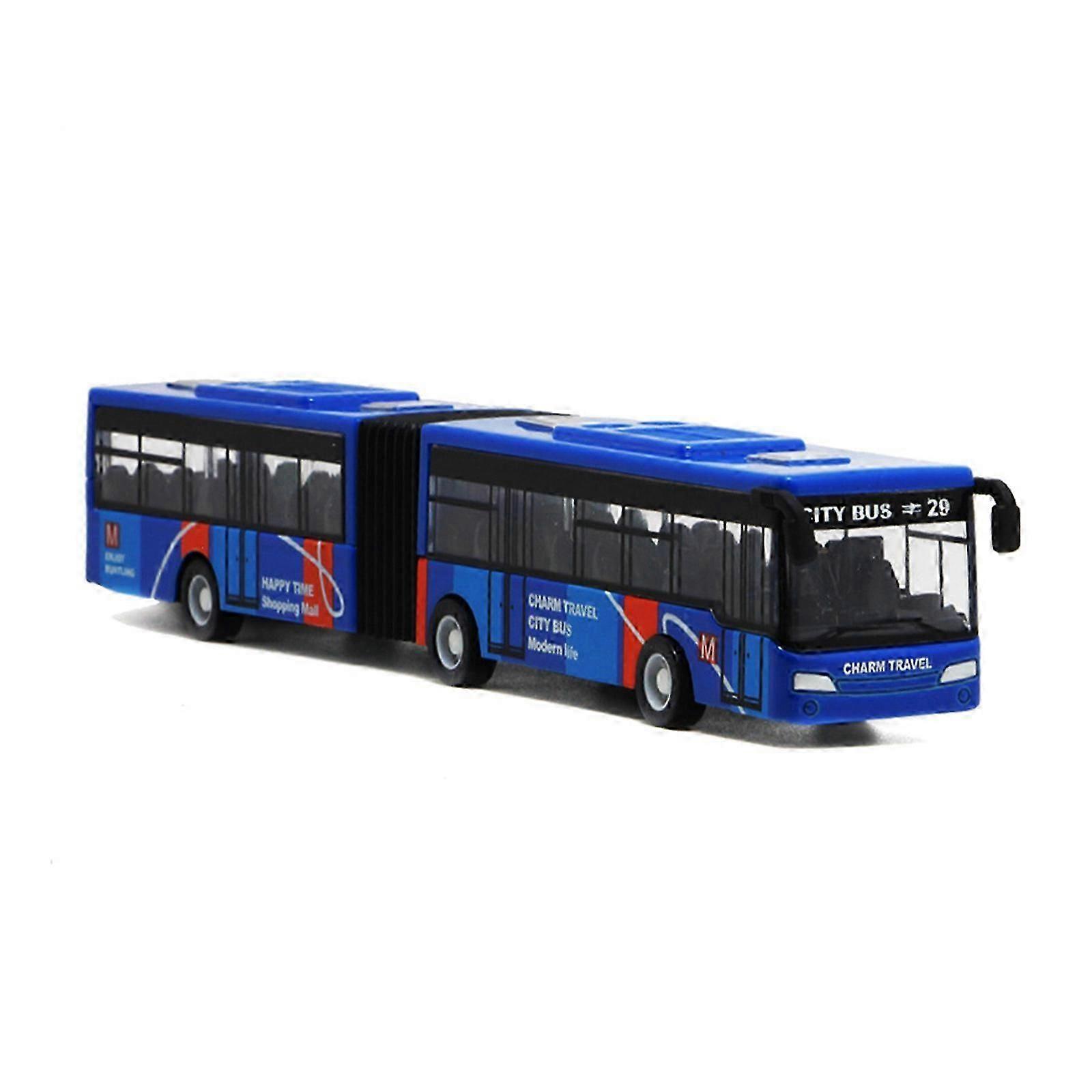 Children's Simulated Improve Intelligence Die Cust Pull Back Bus Model Toy