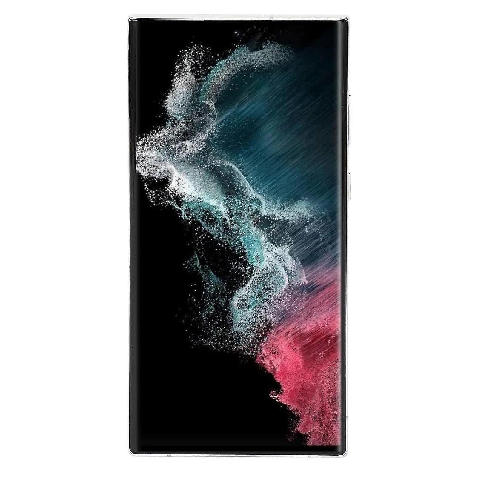 6.8in Replacement Screen for Galaxy S22 Ultra 5G SM S908B EU International Version Touch Display Digitizer Repair Parts with Frame Fingerprint Gold 