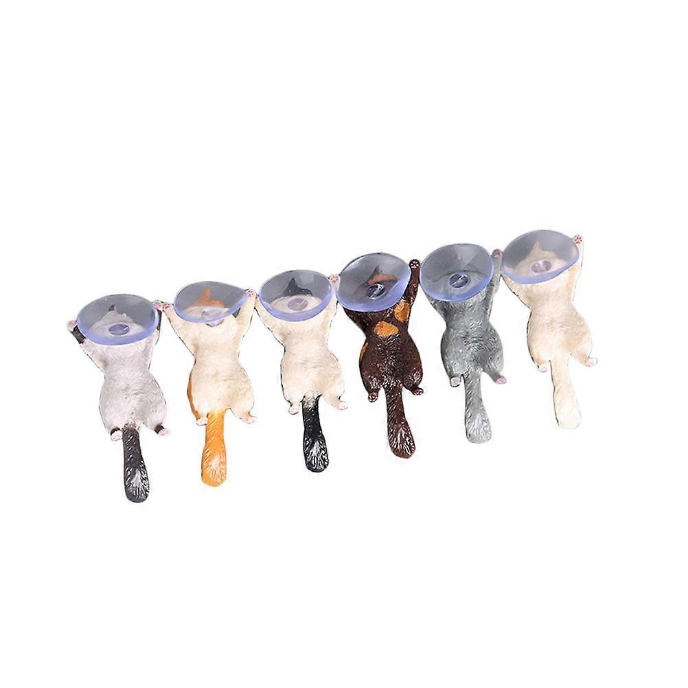 6PCS Cartoon Phone Holders with Suction Cup, Desktop Smartphone Supporters, Cat Design, Universal Fit for All Smartphones, Durable and Convenient