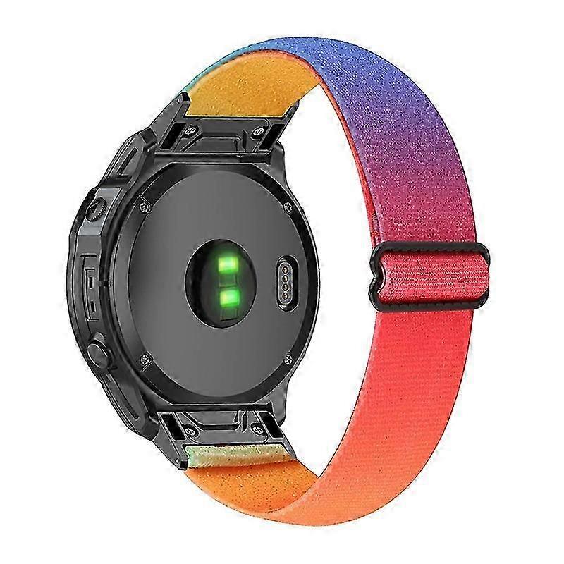 Adjustable Elastic Nylon Bracelet Watch Strap Compatible with Certain GPS Smart Watches like Fenix Series 7/6, Epix, and Fenix 5