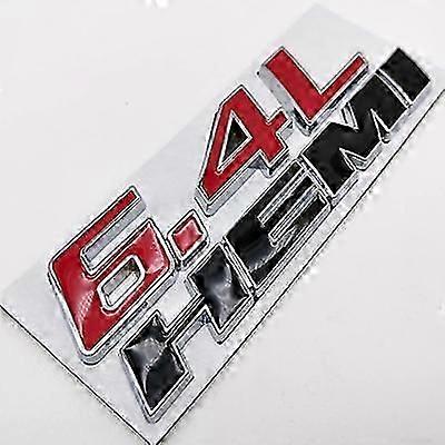 6.4l Hemi Metal Badge Emblem Stickers Rear Trunk Decal For Dodge Charge Challenger Ram Jcuv Caravan Durango Srt Accessories-bbcd