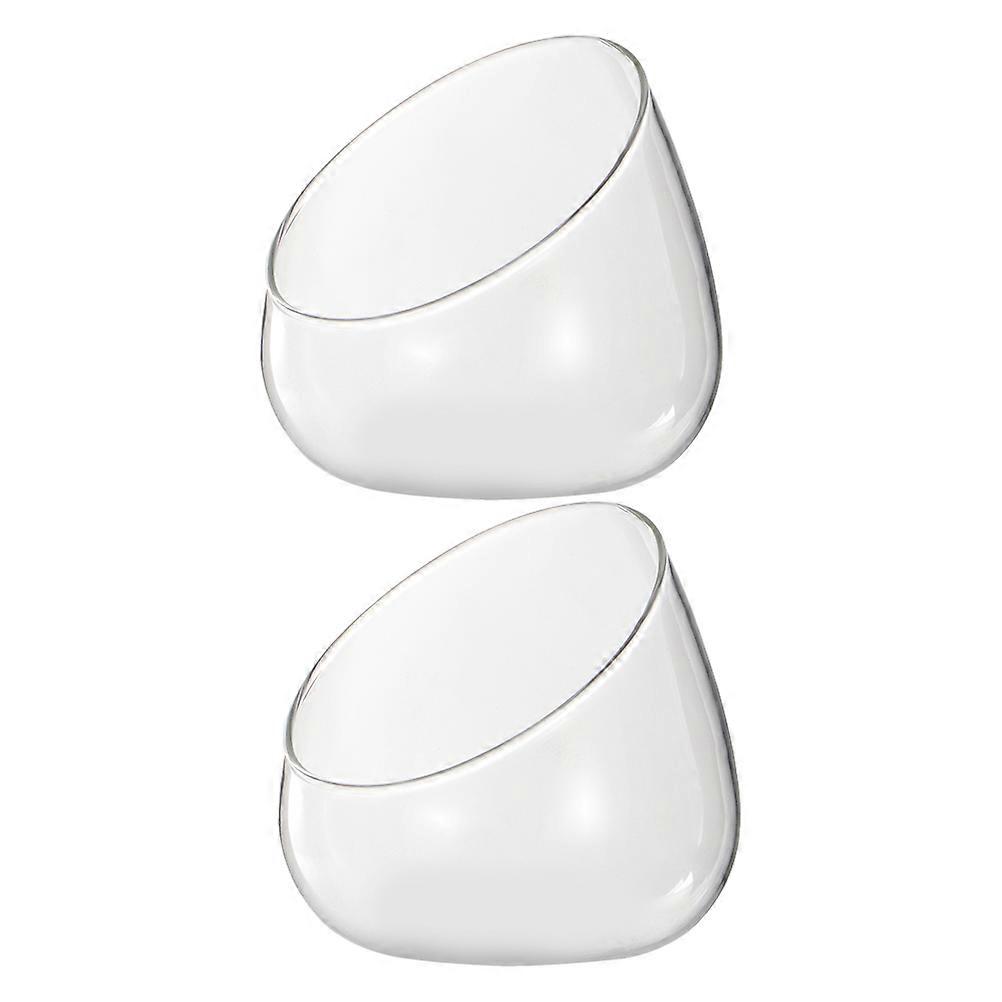 2pcs Glass Micro Landscape Bottles Multi Functional Household Storage Containers