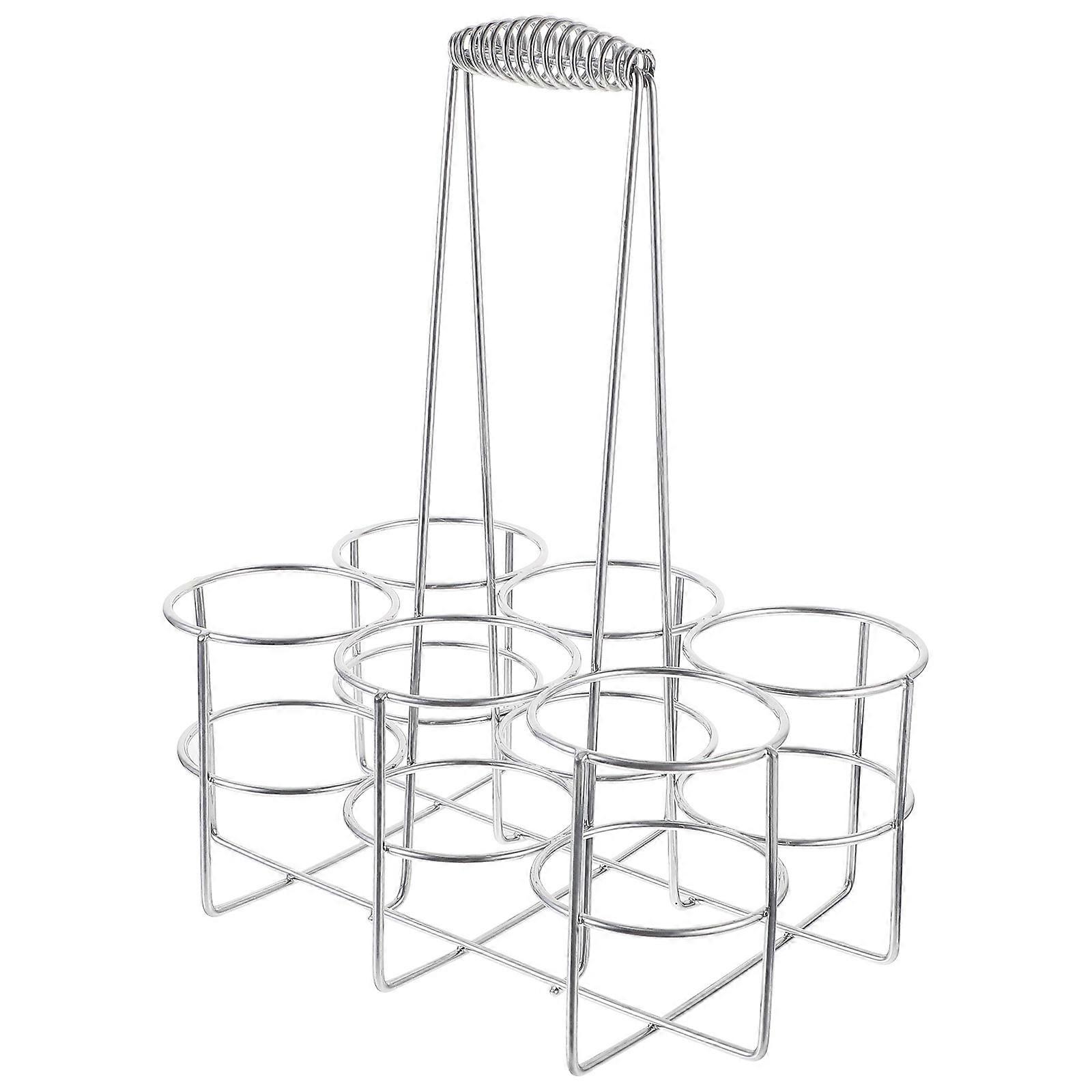 Sturdy Metal Beer Can Rack Holder with Handle for Home, Hotel, and Bar Use – Convenient Drink Organizer for Cans and Bottles