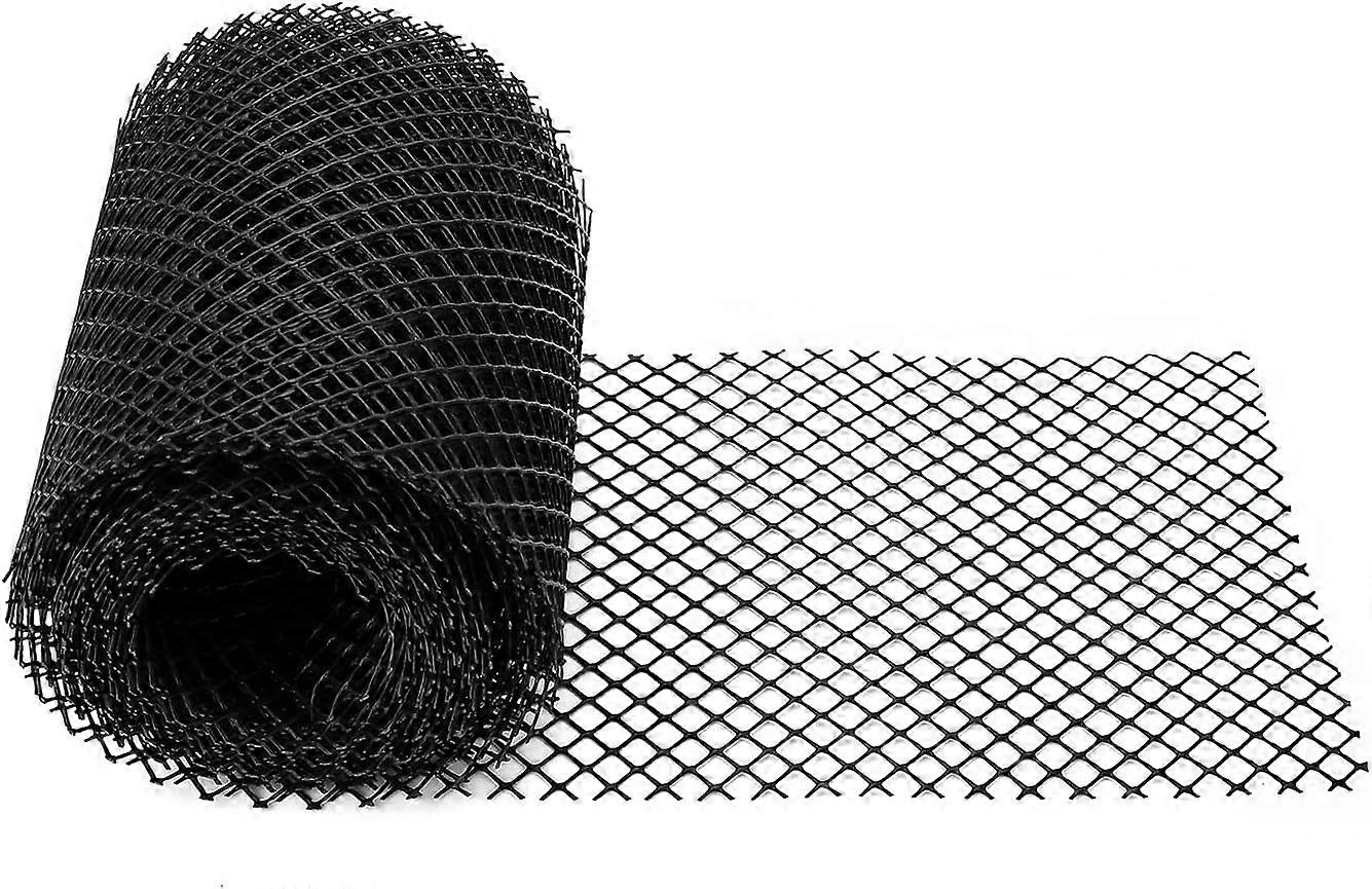 Plastic Gutter Guard Netting 6 m x 16 cm Downpipe Leaf Guard Mesh Covers with Fixing Clips  Prevents Guttering Blockages