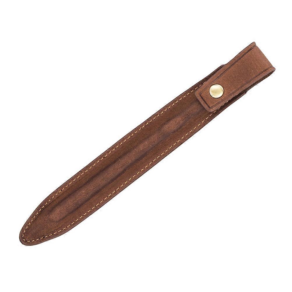 Leather Stylus Pen Storage to Carry Brown 17.5x2.5x0.5cm 1Pack