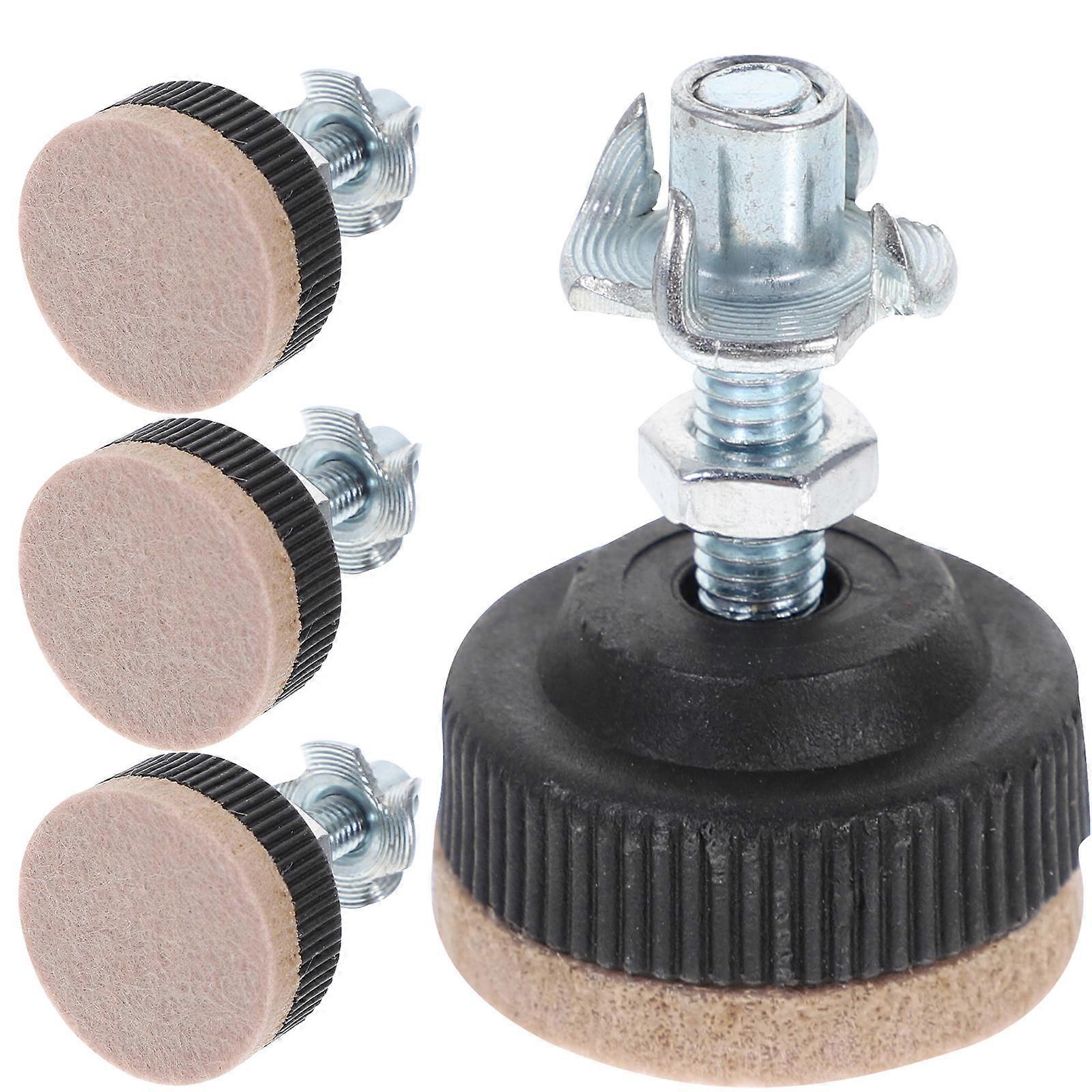8pcs Adjustable Heavy Duty Furniture Levelers with Non Skid Felt Pads for Tables, Chairs, and Cabinets – Floor Protection for Home and Workshop Use