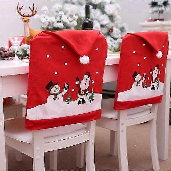 Red Snowman Chair Cover for Stools and Chairs, Suitable for Various Brands