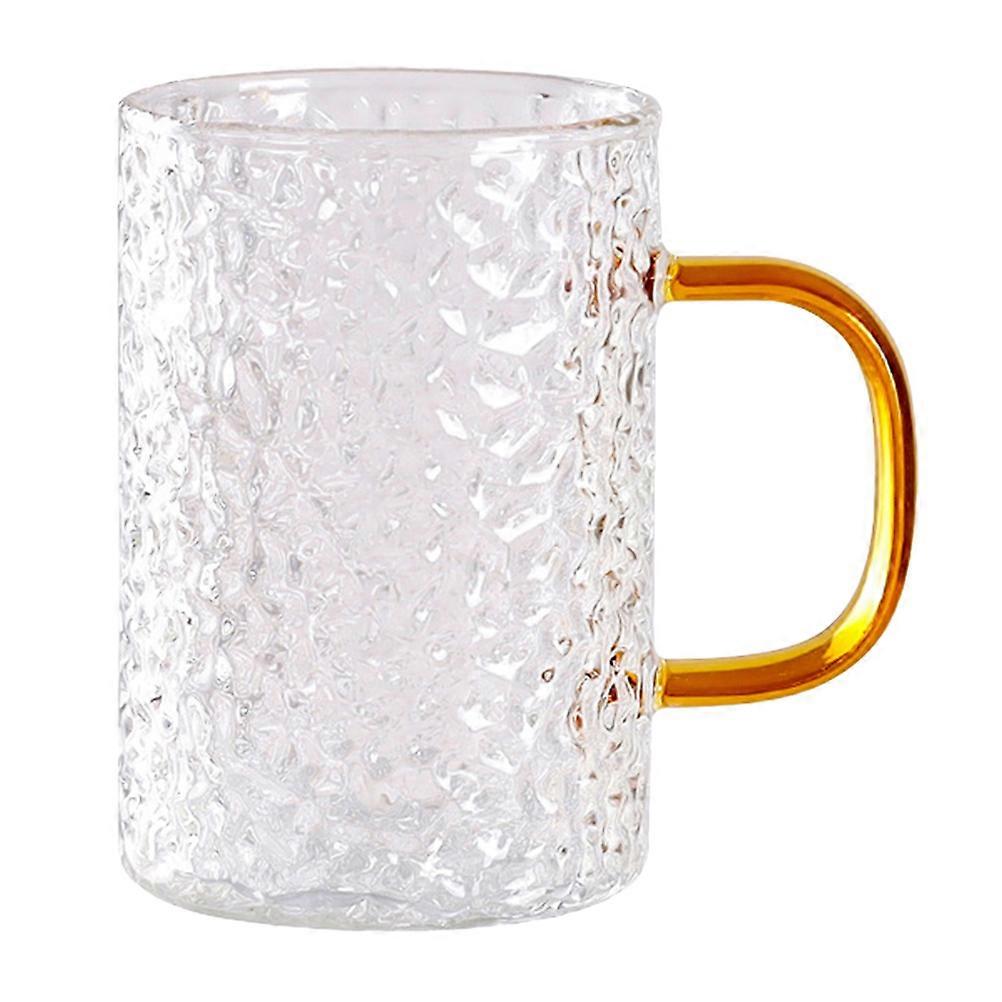 Coffee Glass Cup Handheld Drinking Mug Compact Size Synthetic Material Home Use 1Pcs