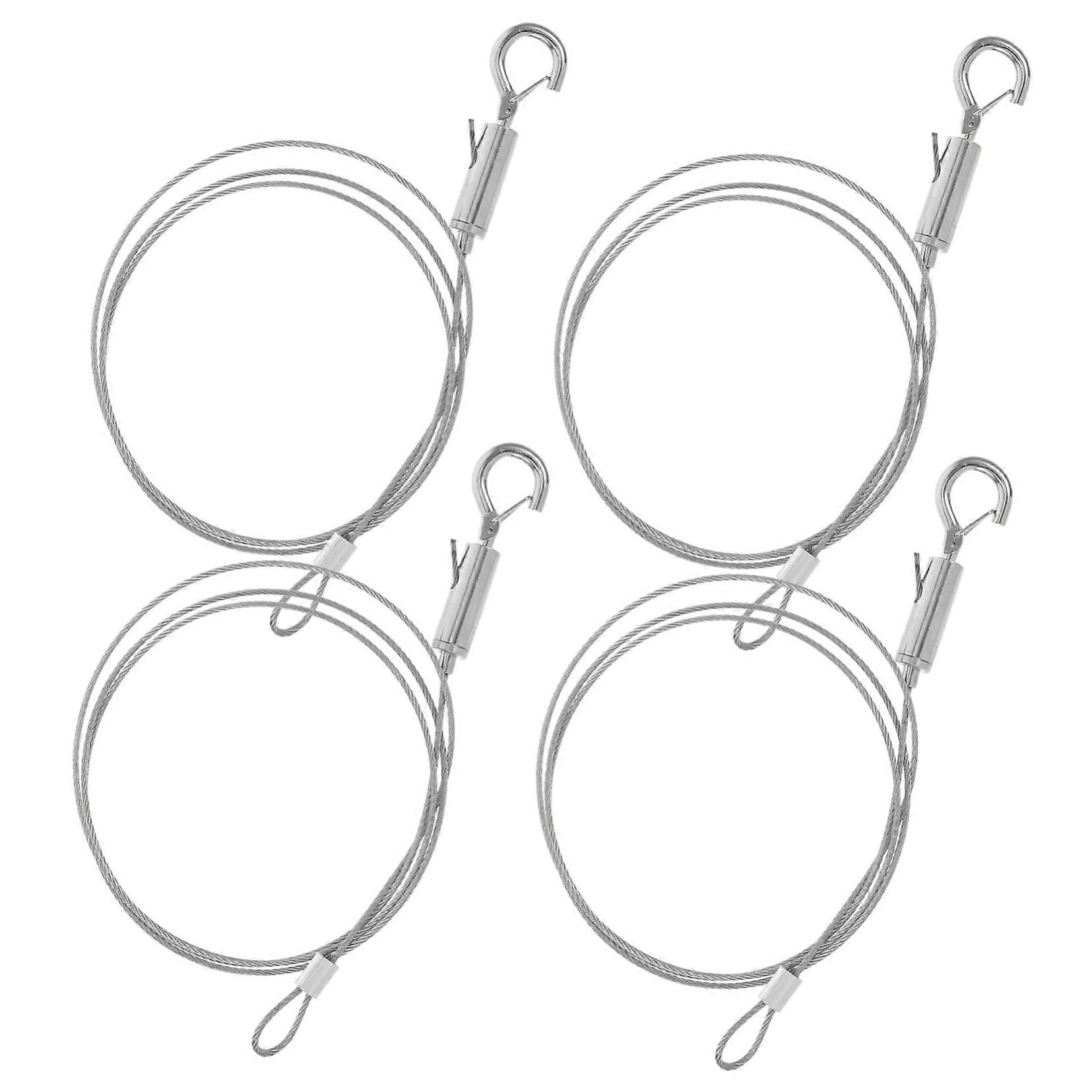 Heavy Duty Metal Wire Hooks Hanging System - Adjustable Rack for Home Decor, 4 Pieces, Durable and Versatile Design