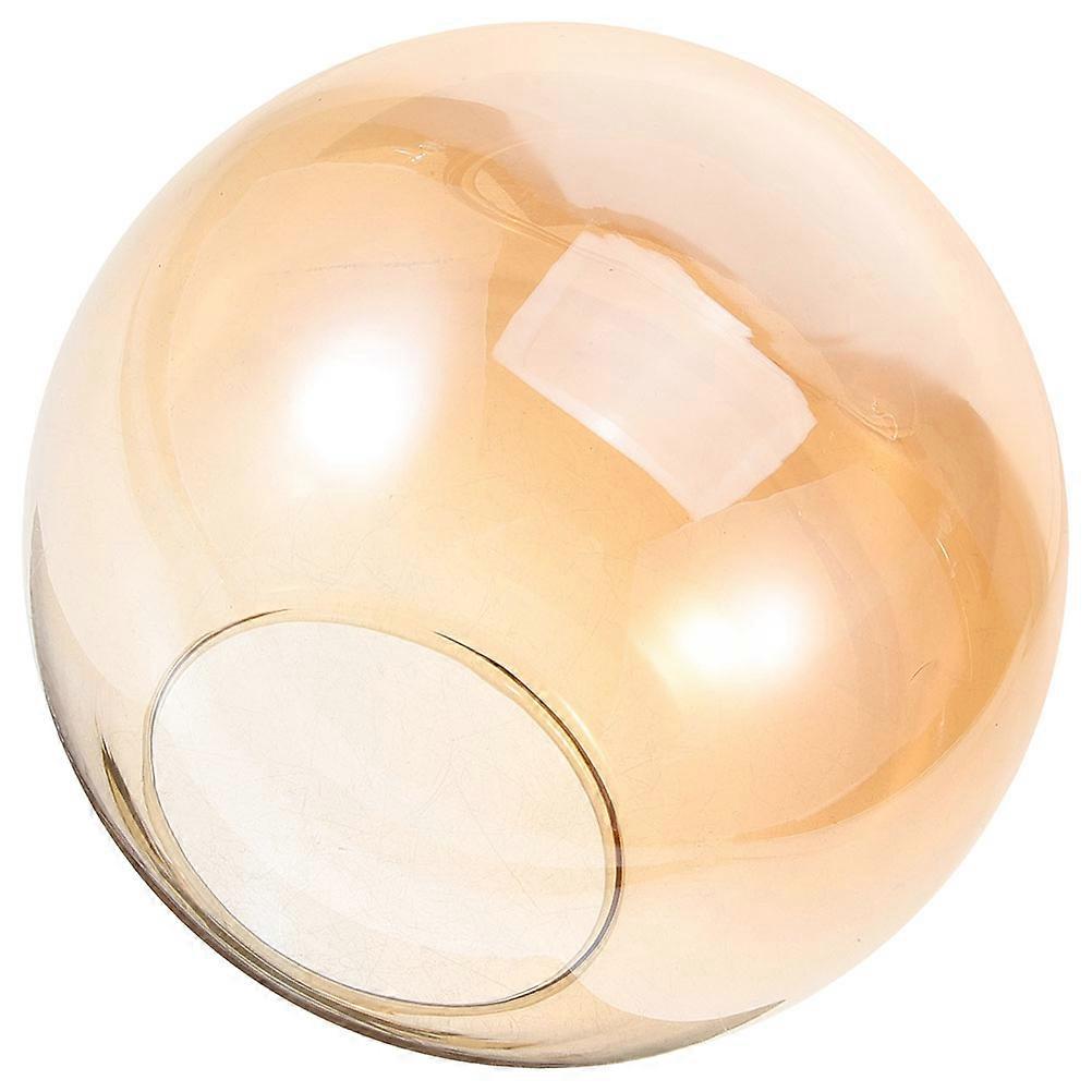 Transparent Amber Glass Globe Lampshade Replacement for Pendant Lights – Easy Install, Fits Standard Openings, Home Lighting Decor Accessory