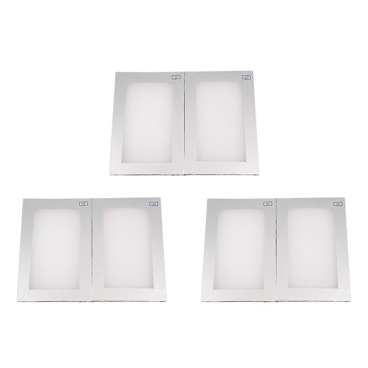 6Pcs A4 Screen Printing Aluminum Frame Stretched 120T Silk Screen Polyester Screen for Printed Circu