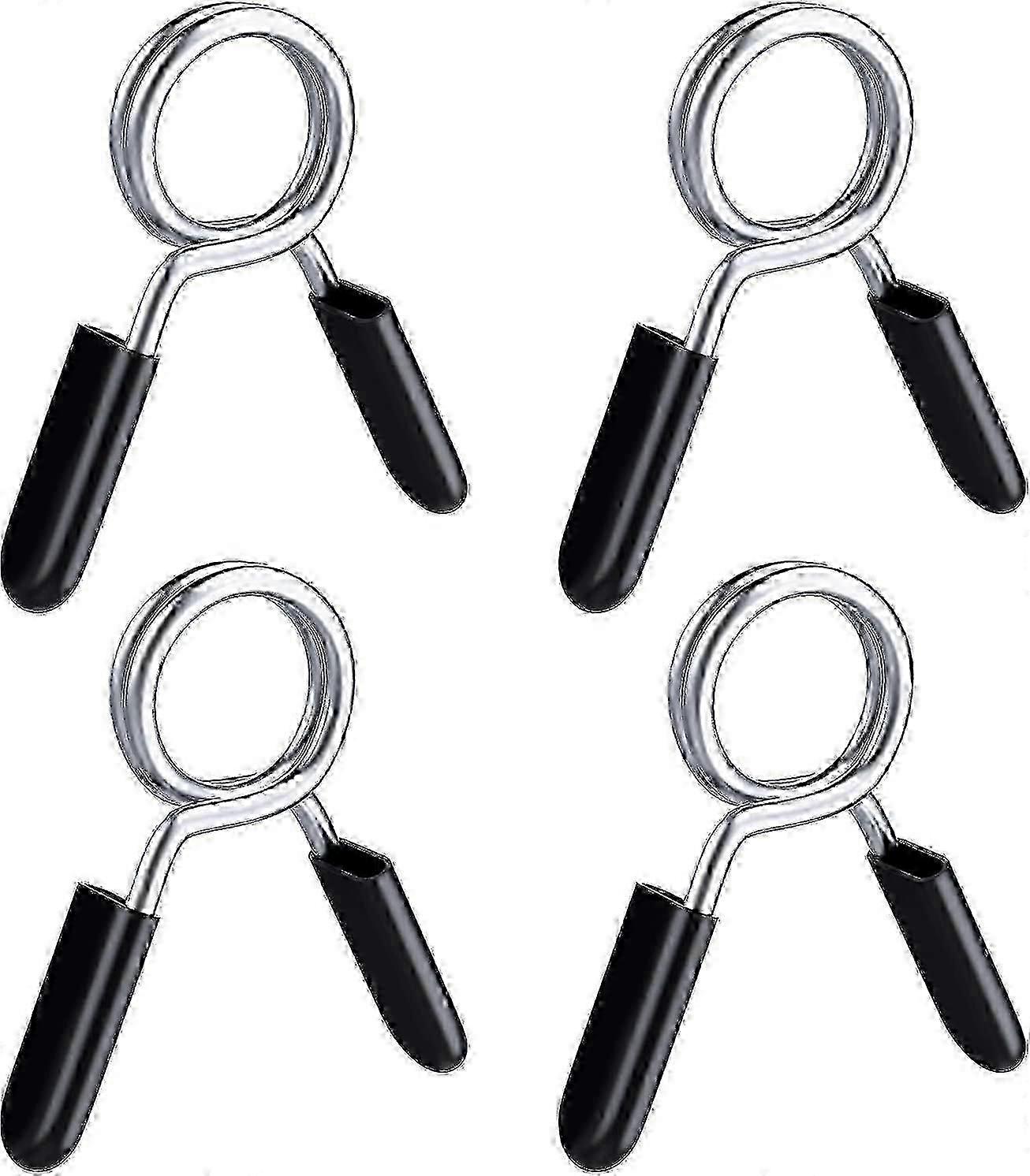 28MM Dumbbell Spring Lock Αθλητικό Κολάρο Clip Barbell Πόρπη (Μαύρο) 4 Τεμάχια