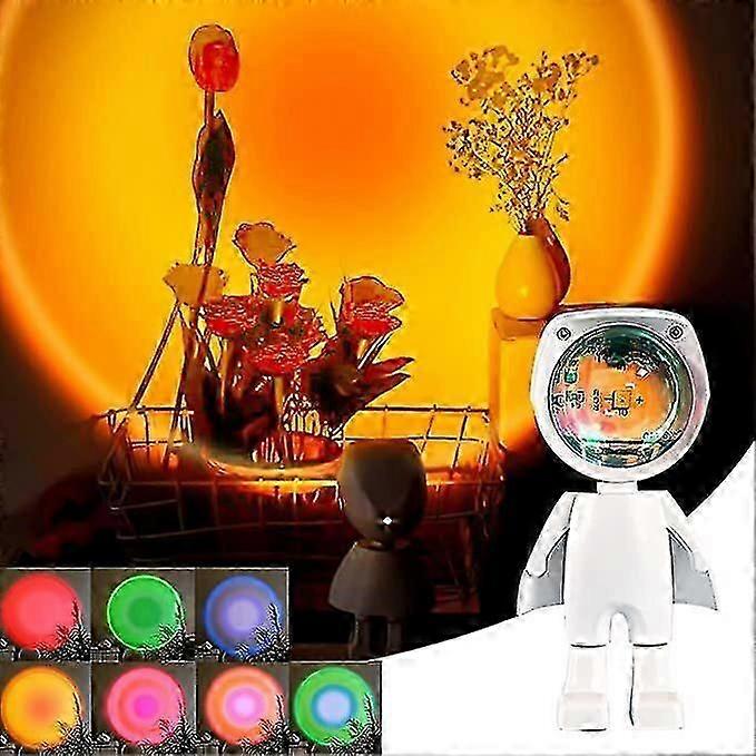 7 Colors Spaceman Sunset Lamp - Projection Led With 360 Rotation
