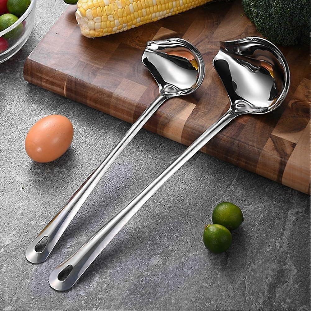 Stainless steel sauce ladle for easy handling and clean pouring