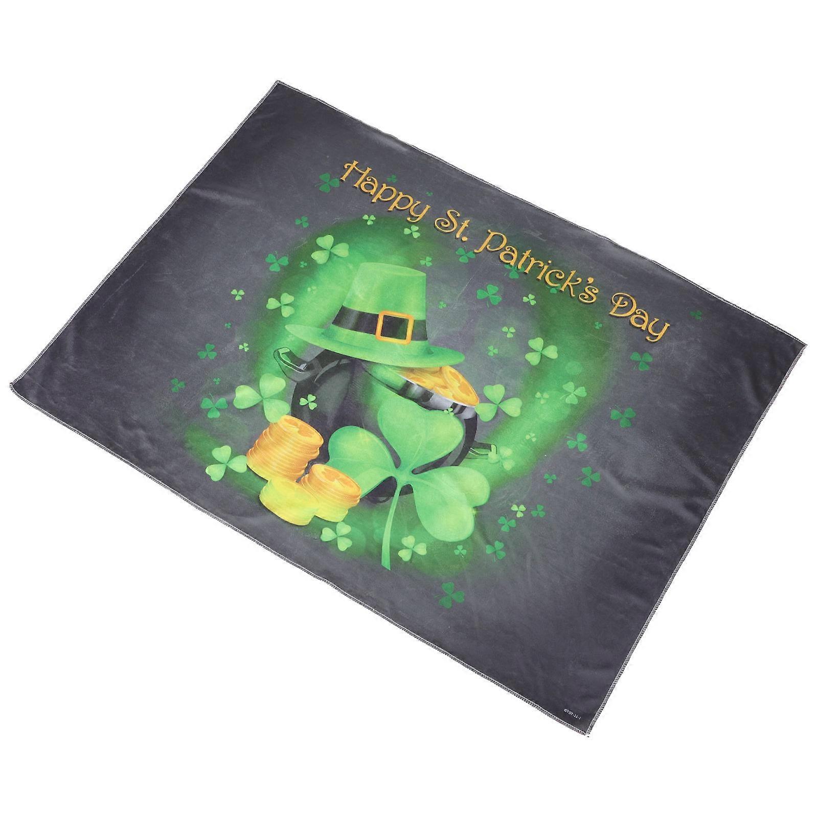 Patrick's Day Irish Festival Decoration Multi Color Large Happy Patrick's Day Tapestry Backdrop Decoration Shamrock Wall Hanging Blanket 1Pcs