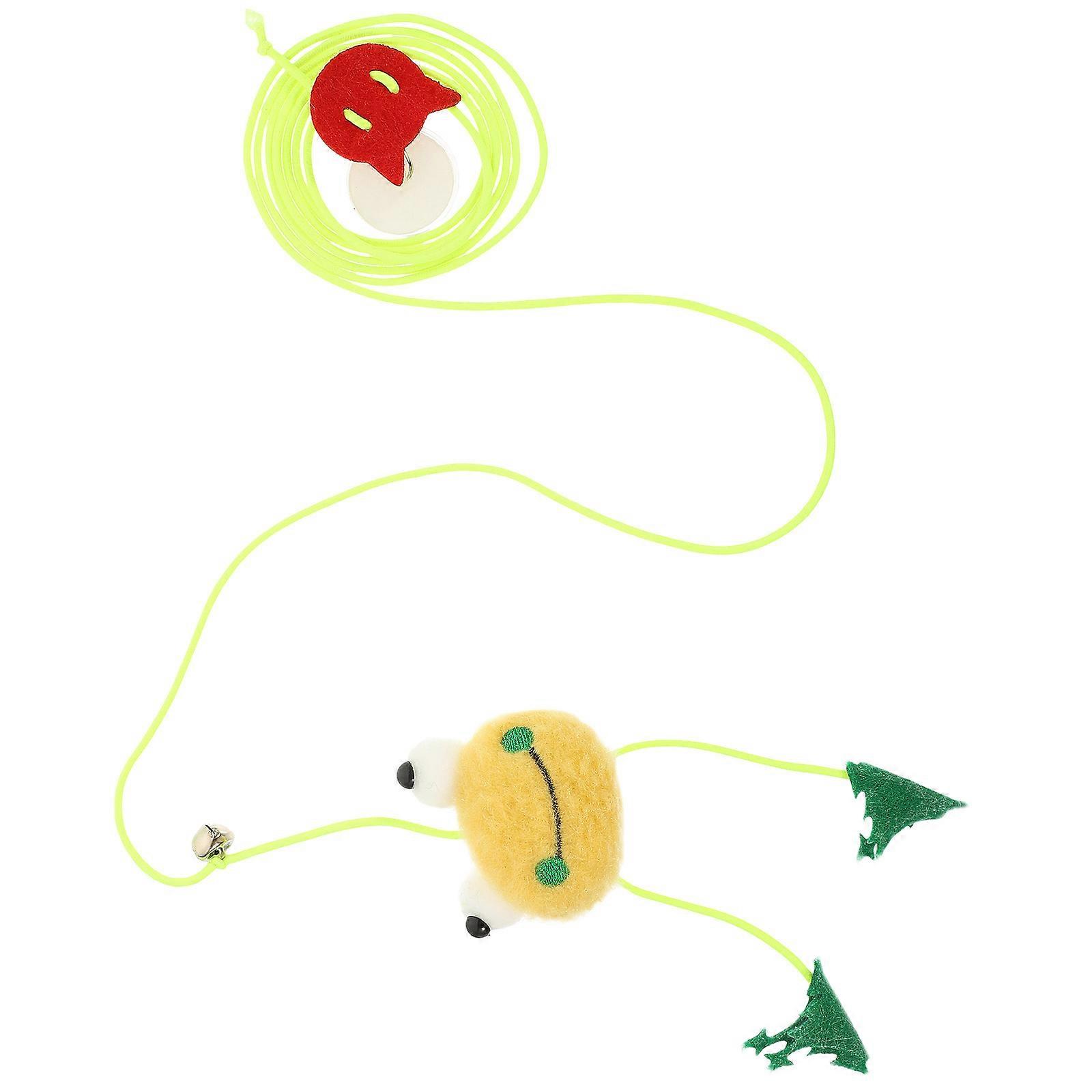 Playful Cat Toy Retractable Cat Plaything Indoor Play Cartoon Suspending Kitten Catnip Toy .5x5.5cm Entertainment 1Set