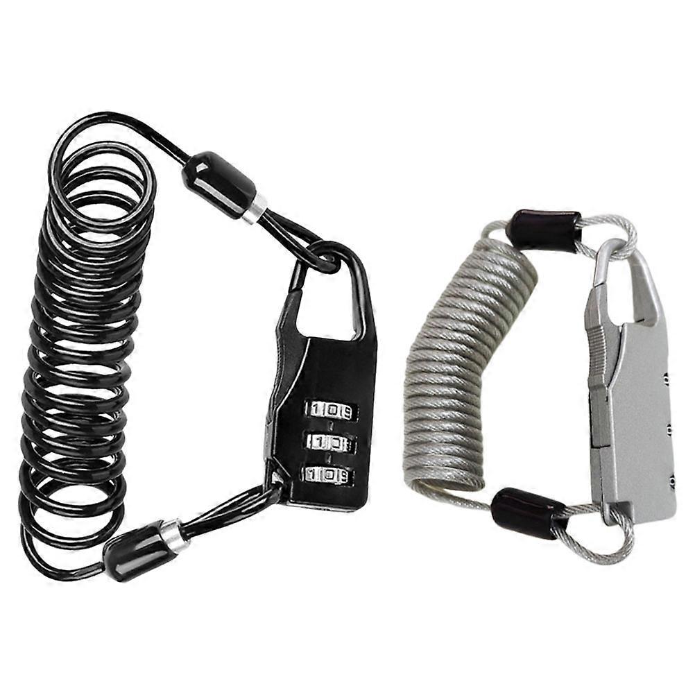 Lock For Electric Bike Code Bike Helmet Lock Versatile Solution 5.50X2.00X1.00CM Outdoor Travel 2Pcs