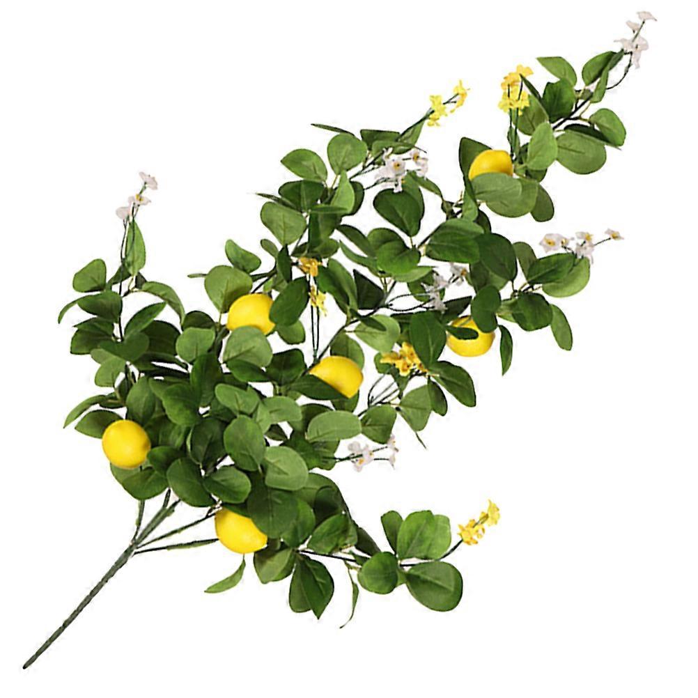Home Decorative Lemon Branch Simulation Lemon Green Color 80x18cm Decoration For Home Gathering 1Pcs