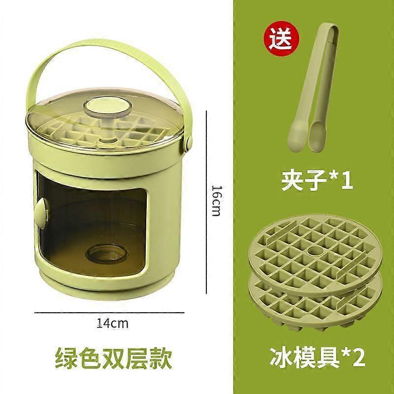 Ice Cube Tray: Portable Ice Maker Mold with Lid and Storage Bin for Freezer Easy Release Container for Drinks Food and Party Use