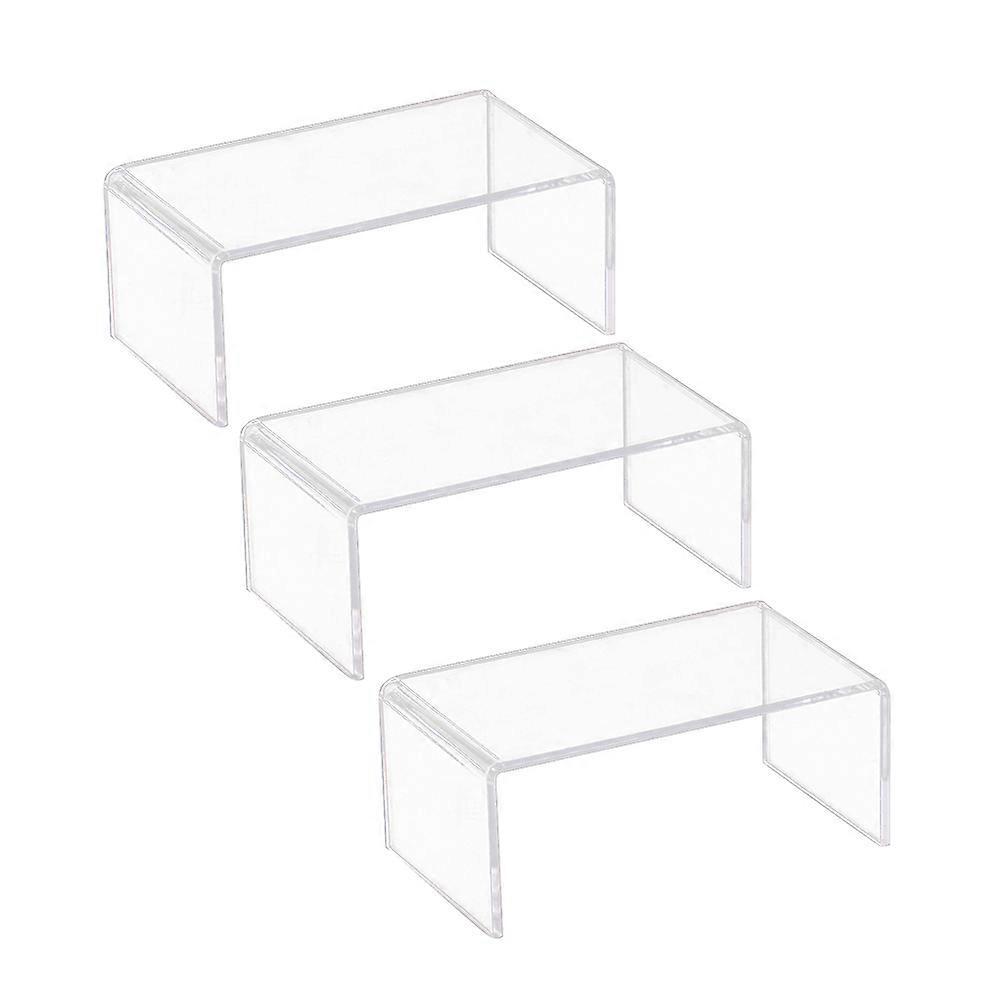 Single Riser Display Shoe Risers Clear Shelf Showcase Rack Organization 3Pcs