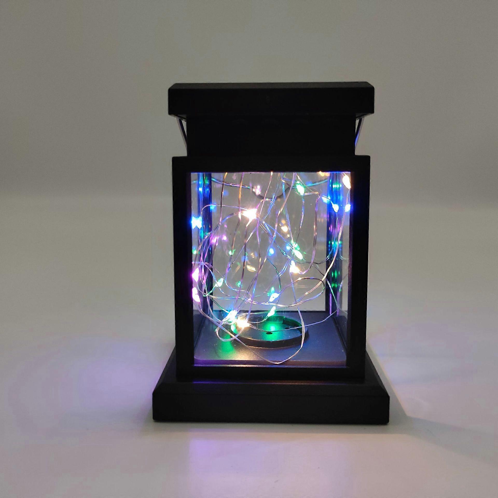 Solar palace lantern small palace lantern candle colored line lamp outdoor small palace lantern landscape solar small wind lantern portable lamp