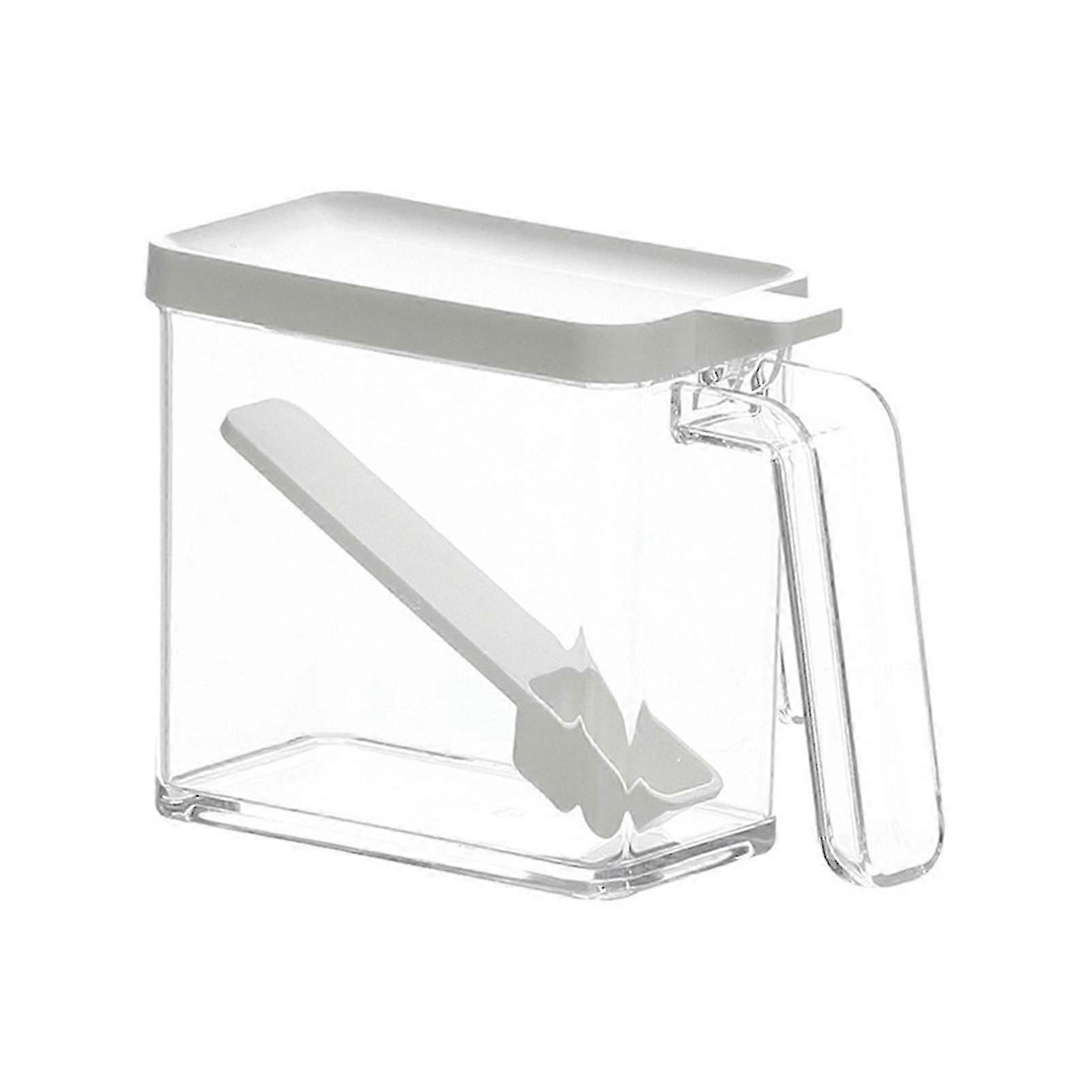 Clear Large Capacity Seasoning Storage Container with Cover for Spices, Salt, Sugar, and Herbs