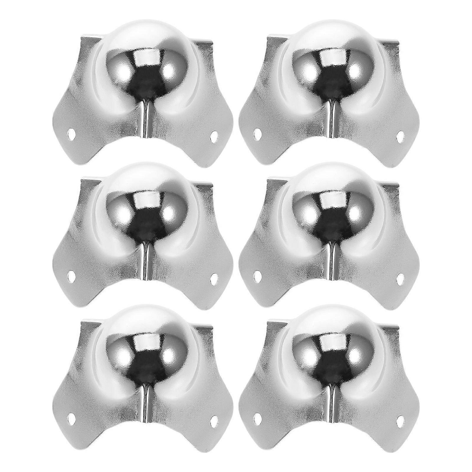 Metal Ball Corner Protectors Impact Absorption Warehouse Amplifiers Silver 6Pcs