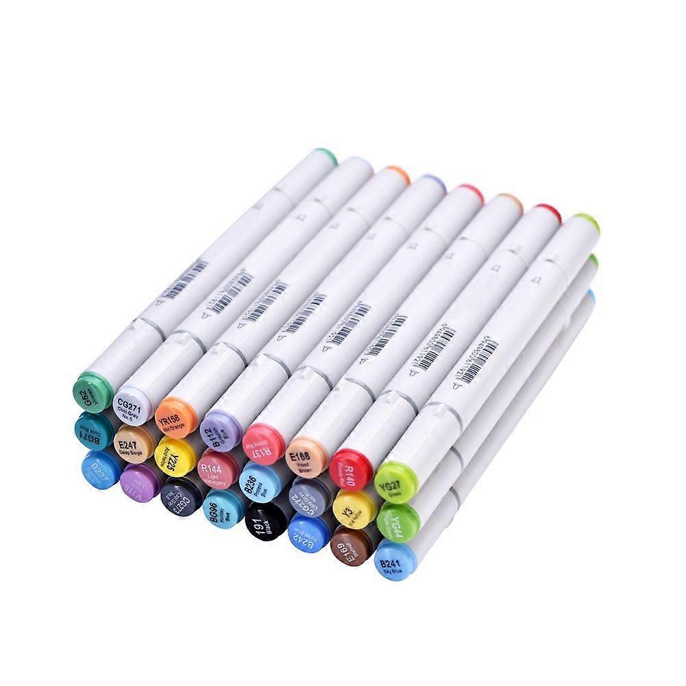 2025 Nieuwste Model 24 Kleuren Dubbelzijdige Markers Schets Marker Pen Schets Set