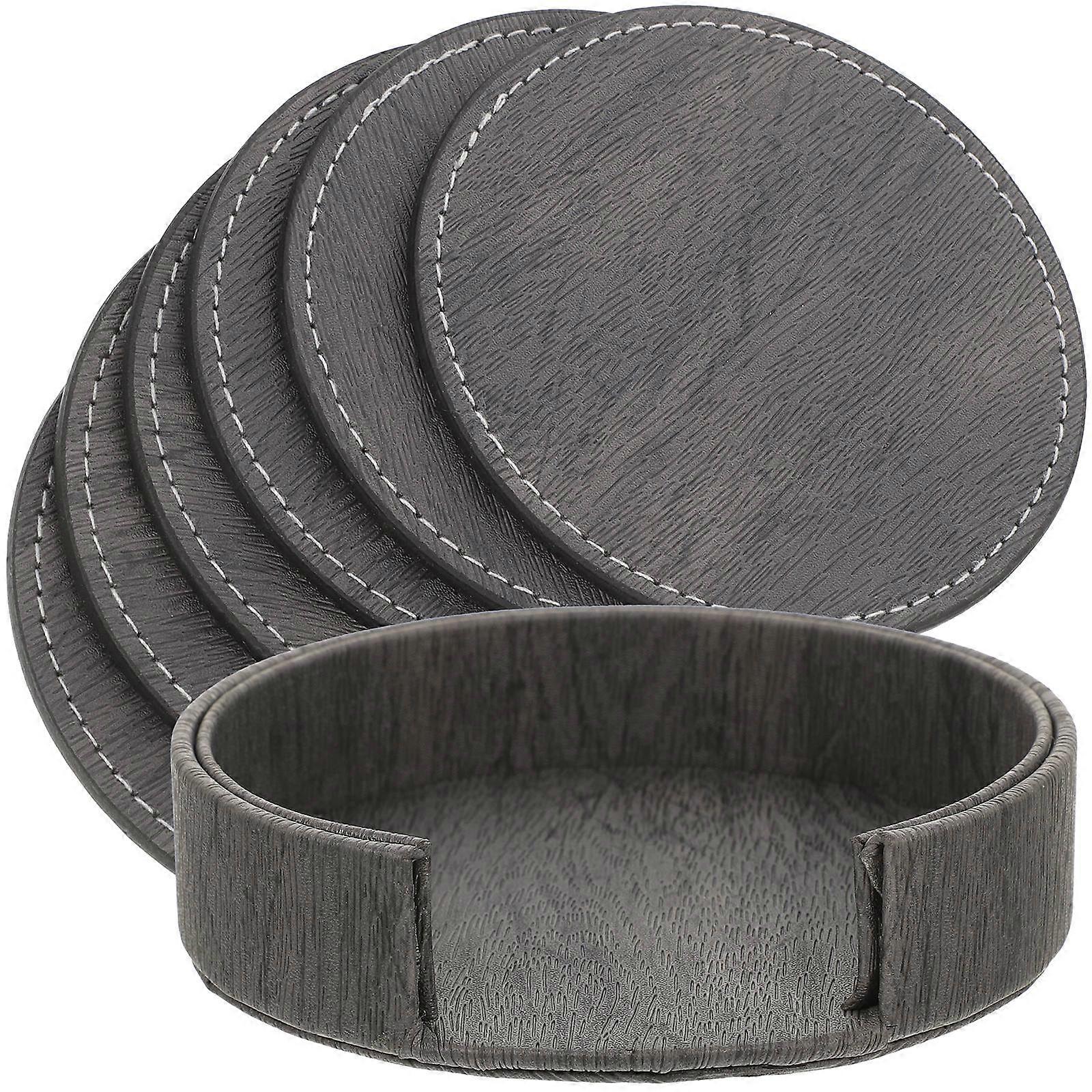 Anti-Heat Cup Mats Coasters Set Non-Skid Protective For General Users Simple Style 10X10CM 6Set