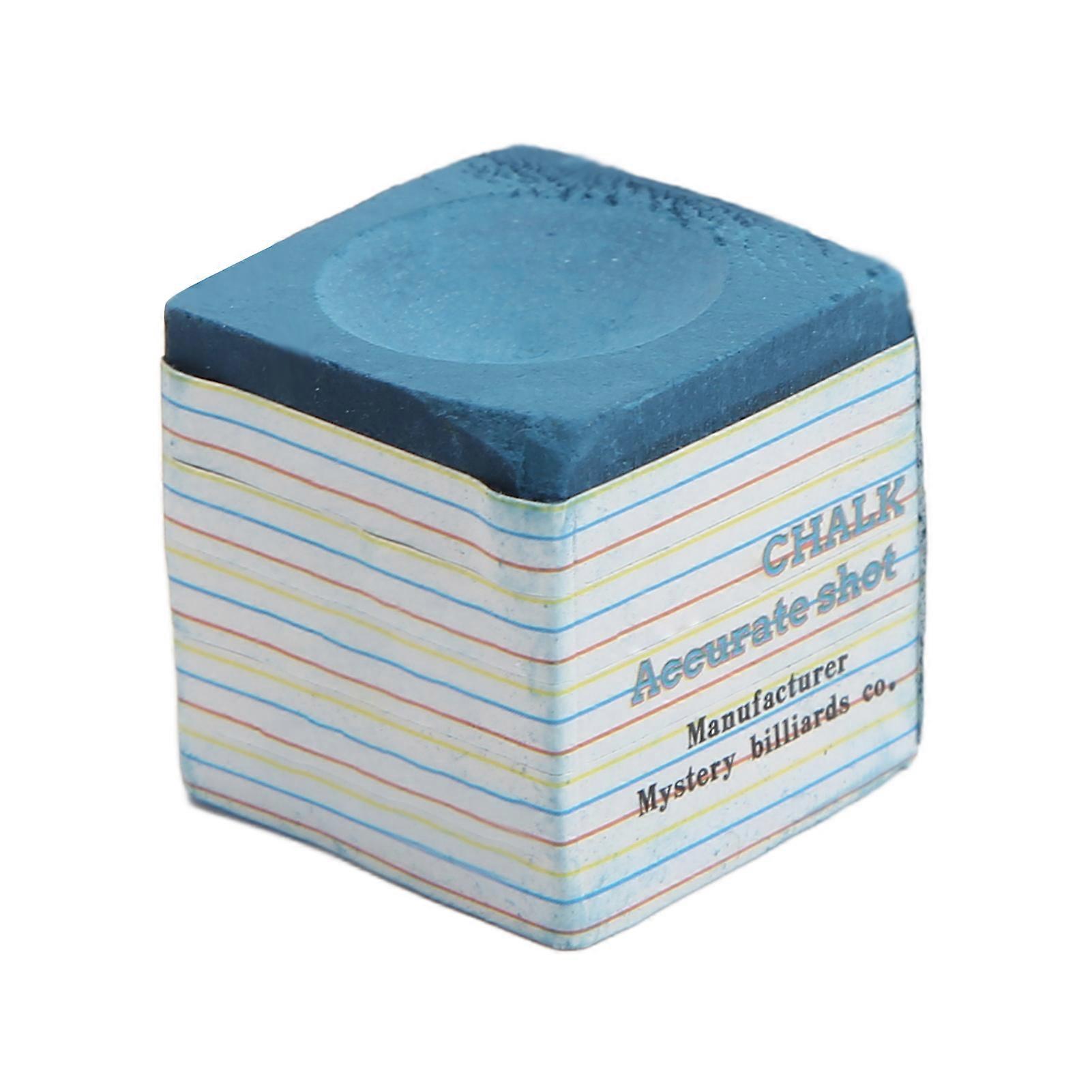 Blue Professional Pool Cue Chalk Strong Adhesion Dustproof Billiard Cue Chalk for Sports
