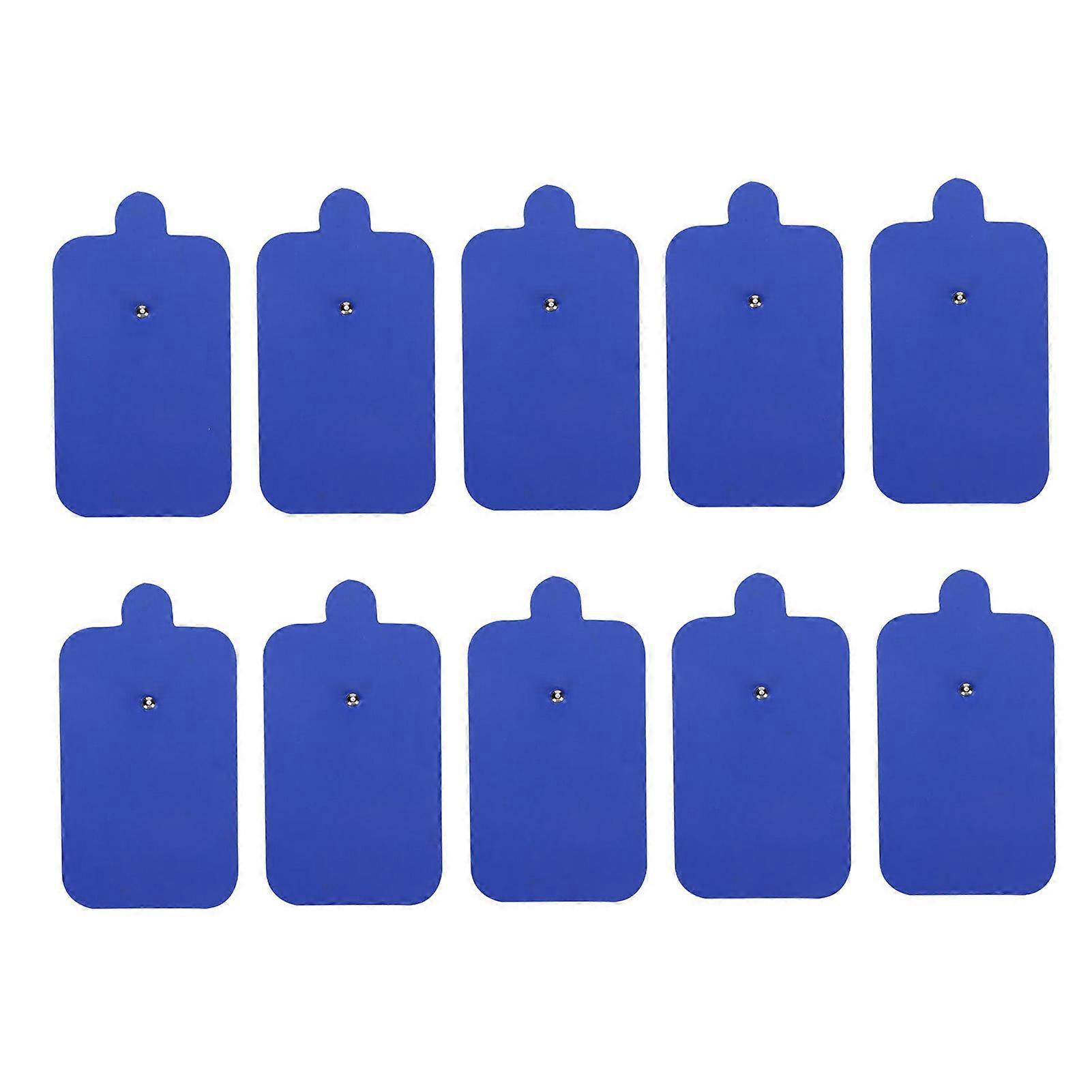 10pcs TENS Unit Pads Electrode Non Irritating Electrode Therapy Patches for Electrotherapy Blue