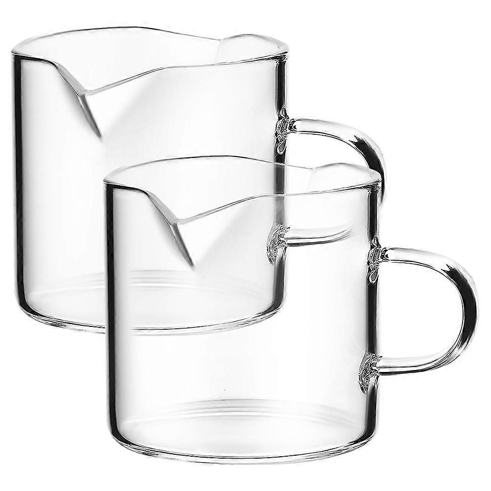 Drinking Cup Espresso Machine Cup Western Restaurant Clear Cups 2Pcs