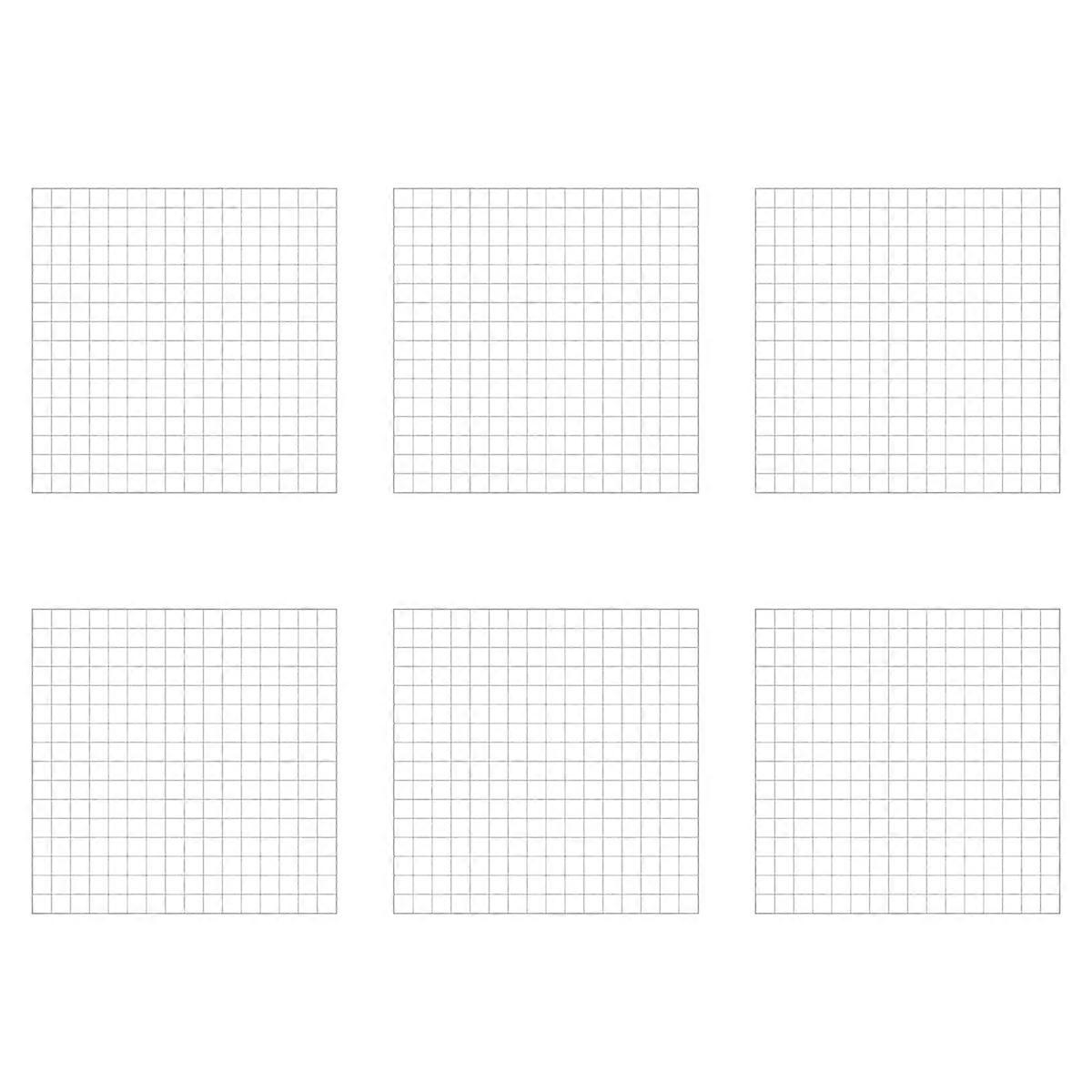 1/6 or 1/12 Scale Miniature Dollhouse Tile Sticker ,Square White