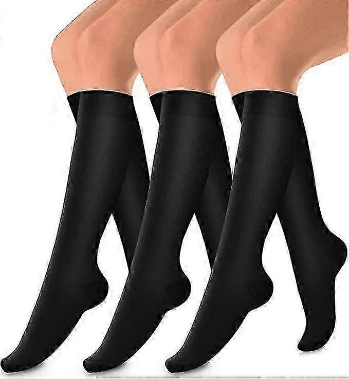 3 أزواج من الجوارب الضاغطة للنساء والرجال - أفضل الجري ، الرياضات الرياضية ، الكروس فيت ، السفر بالطيران الوصول الجديد