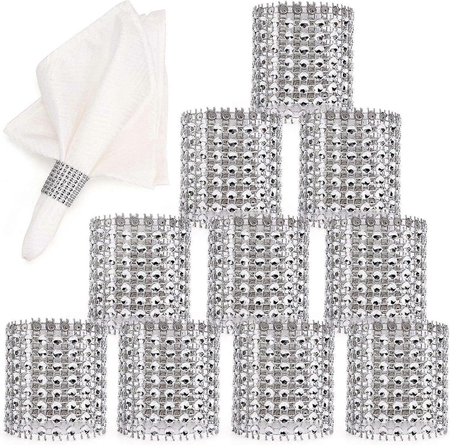150pcs Napkin Rings, Shiny Napkin Ring Buckles for Dining Table