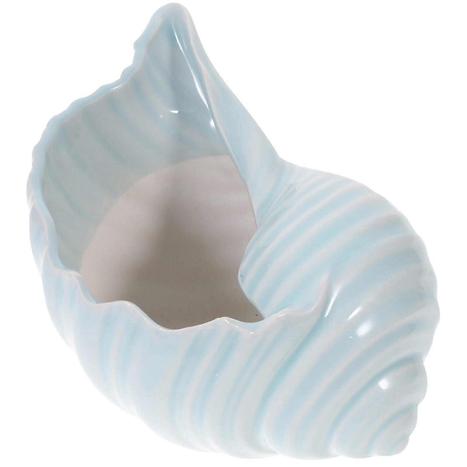 1pc Ceramic Desktop Flowerpot Container Craft Flowerpot